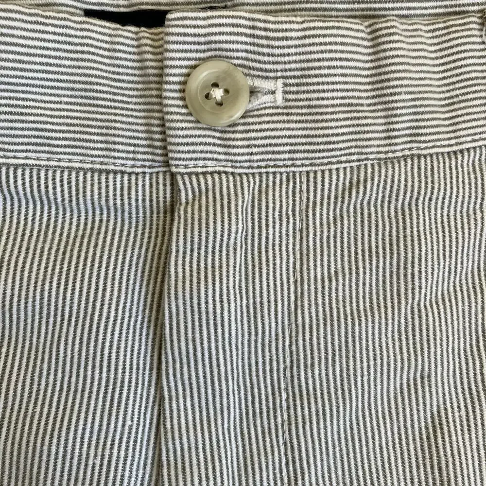 Izod Mens Striped Linen Blend Flat Front Chino Shorts 9.5” Inseam NWT Sz 38